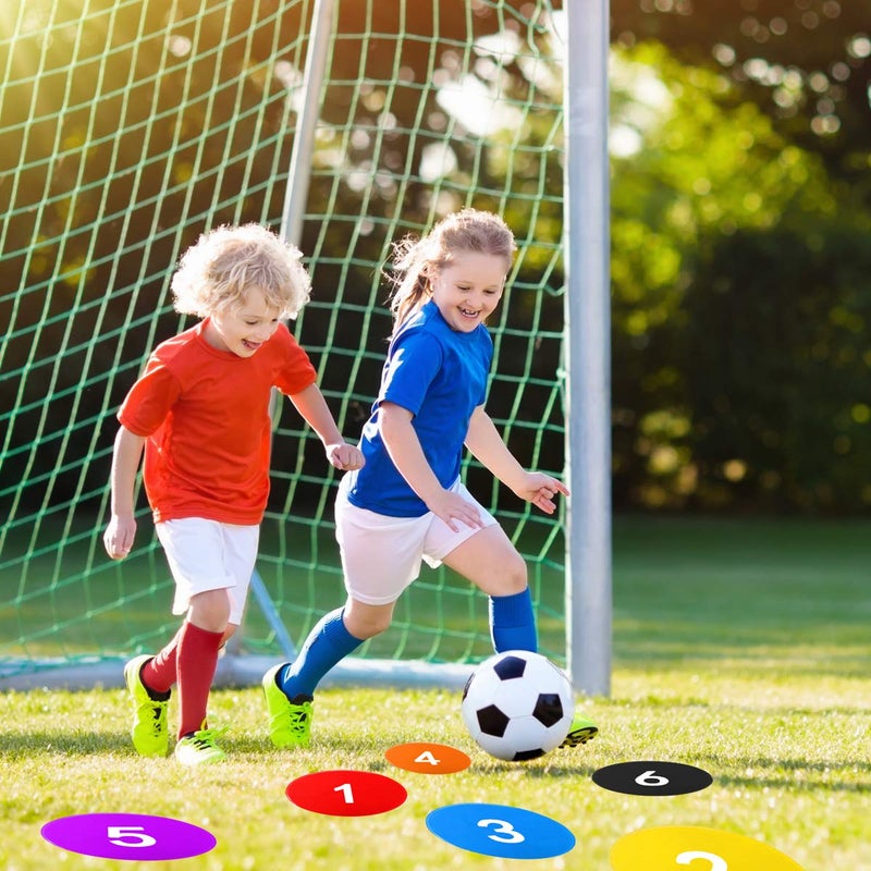 Haploon 10 Pcs Poly Spots, Haploon 9 Inch Non Slip Floor Dots Sport Set for Drills Training Soccer Football Basketball Footwork Teaching Marker Field - Image 3